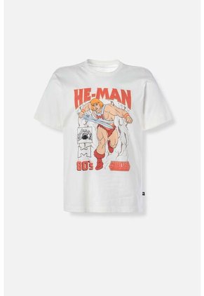 Camiseta De He Man Blanca Regular Fit Para Hombre XS