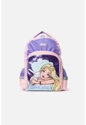 Morral De Barbie 16.5" Violeta Y Rosado Para Niña U