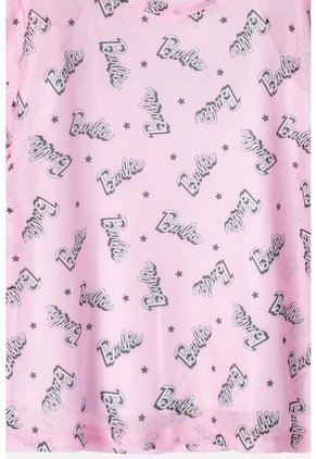 Camiseta De Barbie Manga Corta Rosada Para Niña 12