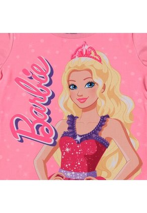 Camiseta De Barbie Manga Corta Rosa Para Niña 8