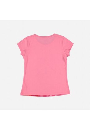 Camiseta De Barbie Manga Corta Rosa Para Niña 8