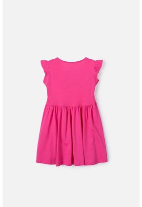 Vestido De Barbie Manga Corta Fucsia Para Niña 6