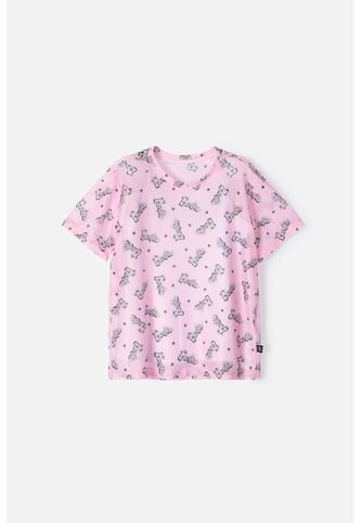 Camiseta De Barbie Manga Corta Rosada Para Niña 10 MATTEL