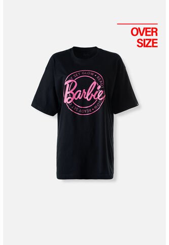 Camiseta De Barbie Oversized Fit Para Mujer ( Te Recomendamos Comprar Una Talla Menor A La Habitual) M MATTEL