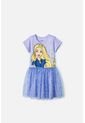 Vestido De Barbie Manga Corta Lila Para Niña 8 de MATTEL