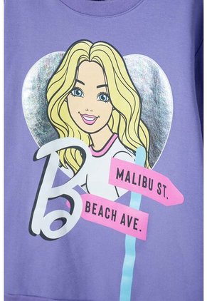 Buzo De Barbie Lila Cerrado Para Niña. 4