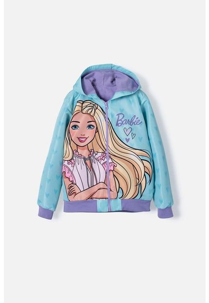 Chaqueta De Barbie Con Capucha Menta Y Morada Para Niña 8