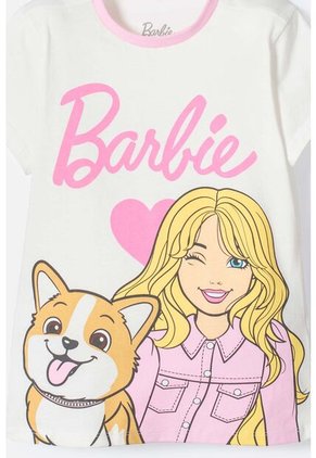 Pijama De Barbie Rosada De Manga Corta Para Niña 6