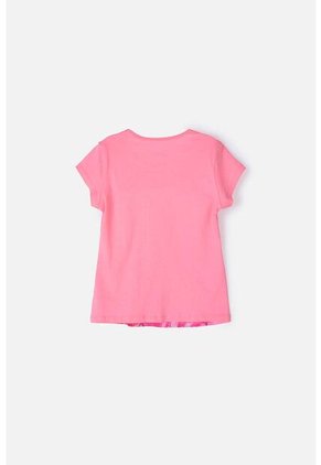 Camiseta De Barbie Manga Corta Rosa Para Niña 12