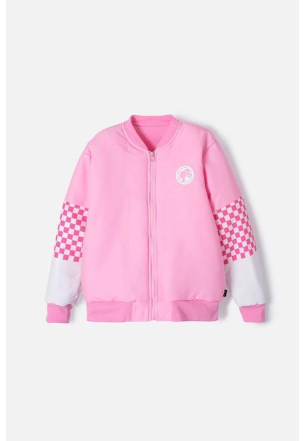 Chaqueta De Barbie Con Cierre Rosado Para Niña 6