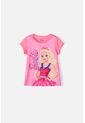 Camiseta De Barbie Manga Corta Rosa Para Niña 10 de MATTEL