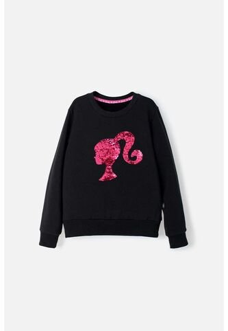 Buzo De Barbie Cuello Redondo Negro Para Niña 4 MATTEL