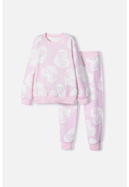 Conjunto De Barbie Rosado Con Jogger Para Niña 4