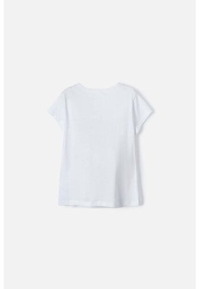 Camiseta De Barbie Manga Corta Blanca Para Niña 4