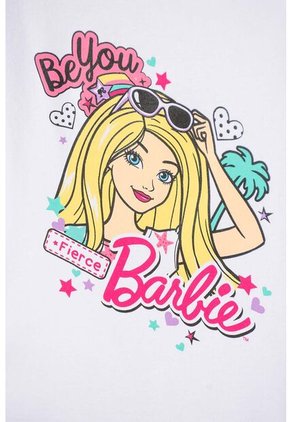 Camiseta De La Barbie Estampada Blanca Para Niña 4