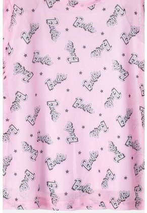 Camiseta De Barbie Manga Corta Rosada Para Niña 8