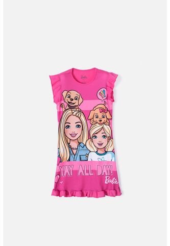 Pijama Tipo Batola De Barbie Manga Sisa Fucsia Para Niña 6 MATTEL