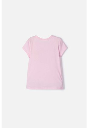 Camiseta De Barbie Manga Corta Rosada Para Niña 6