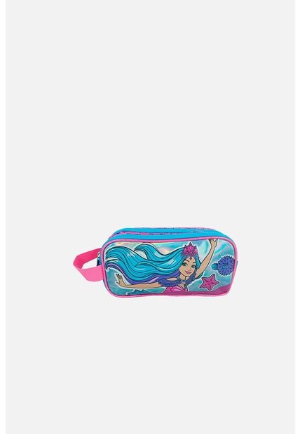 Cartuchera Premium Azul/rosado De Barbie Para Niña U