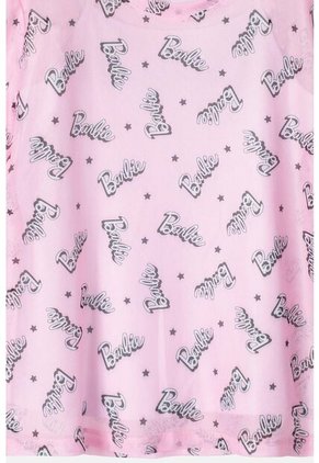 Camiseta De Barbie Manga Corta Rosada Para Niña 6