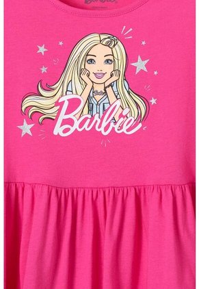 Vestido De Barbie Manga Corta Fucsia Para Niña 4