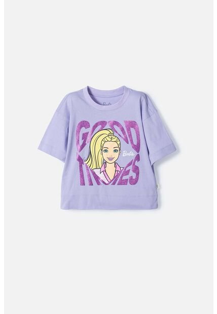 Camiseta De Barbie Lavanda Con Mirella Para Niña 12