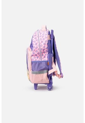 Morral De Barbie 16.5" Con Ruedas Violeta Y Rosado Para Niña U