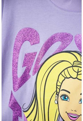 Camiseta De Barbie Lavanda Con Mirella Para Niña 6