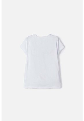 Camiseta De La Barbie Estampada Blanca Para Niña 8