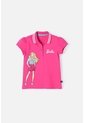 Camiseta Tipo Polo De Barbie Fucsia Para Niña 12 de MATTEL