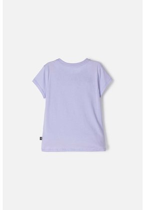 Camiseta De Barbie Manga Corta Lila Para Niña 4