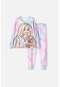 Pijama De Barbie Manga Larga  Multicolor Para Niña 12 de MATTEL