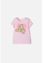 Camiseta De Barbie Manga Corta Rosada Para Niña 8 de MATTEL