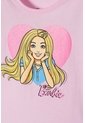 Camiseta De Barbie Manga Corta Rosada Para Niña 8 de MATTEL