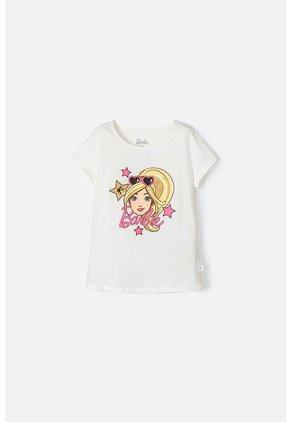 Camiseta De Baribie Manga Corta Marfil Para Niña 8