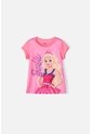 Camiseta De Barbie Manga Corta Rosa Para Niña 6 de MATTEL