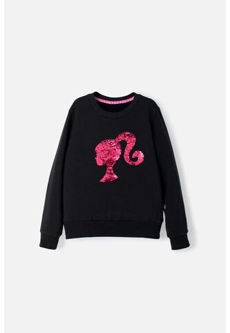 Buzo De Barbie Cuello Redondo Negro Para Niña 8 MATTEL