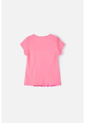 Camiseta De Barbie Manga Corta Rosa Para Niña 6