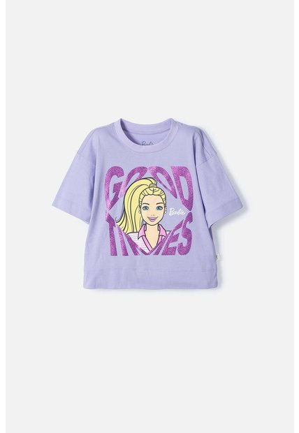 Camiseta De Barbie Lavanda Con Mirella Para Niña 10