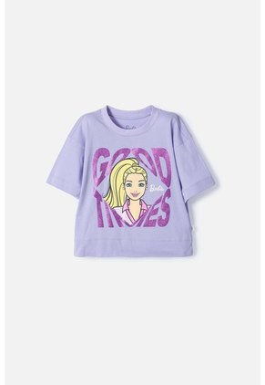 Camiseta De Barbie Lavanda Con Mirella Para Niña 10