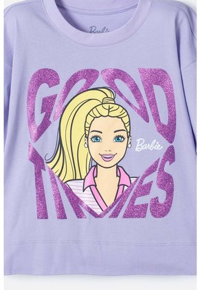 Camiseta De Barbie Lavanda Con Mirella Para Niña 10