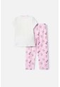 Pijama De Barbie Rosada De Manga Corta Para Niña 4 de MATTEL