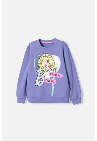 Buzo De Barbie Lila Cerrado Para Niña. 4 MATTEL