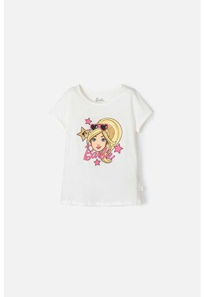Camiseta De Baribie Manga Corta Marfil Para Niña 4