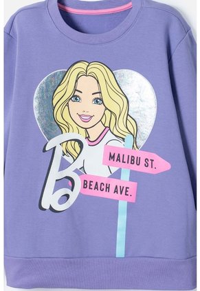 Buzo De Barbie Lila Cerrado Para Niña. 4