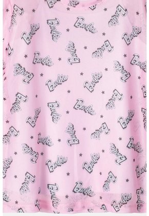 Camiseta De Barbie Manga Corta Rosada Para Niña 8