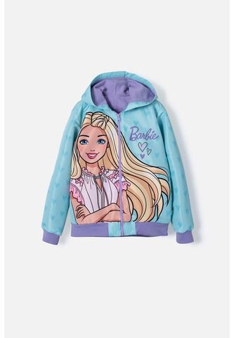 Chaqueta De Barbie Con Capucha Menta Y Morada Para Niña 8 MATTEL