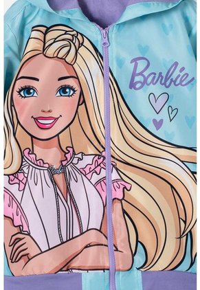 Chaqueta De Barbie Con Capucha Menta Y Morada Para Niña 8