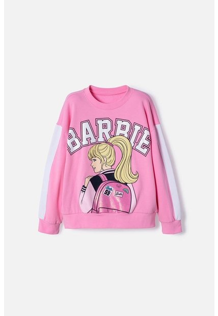 Buzo De Barbie Cerrado Rosado Para Niña 4