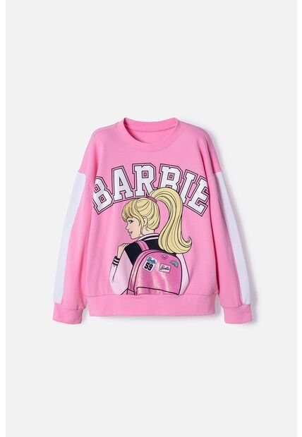 Buzo De Barbie Cerrado Rosado Para Niña 14